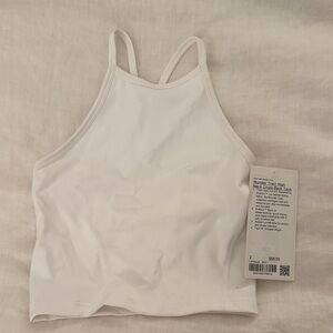 Lululemon Athletica Wunder Train High Neck Cross-Back Tank - White